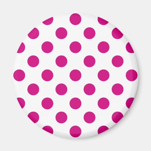 Aimant Fuchsia polka (Devant)