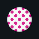 Aimant Fuchsia polka<br><div class="desc">Fuchsia and white polka dots</div>