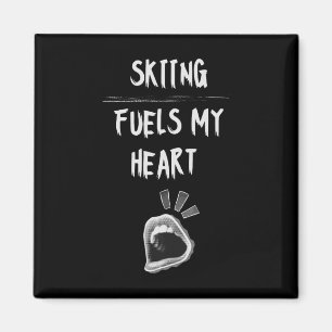 Aimant Fuels de ski Mon Coeur Montagne Pente Aventurière