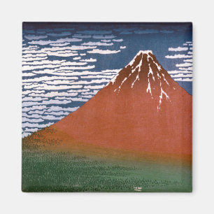 Aimant Fuji rouge, Aka Fujiyama Volcan Katsushika Hokusai