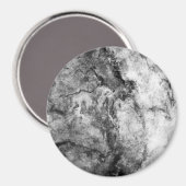 Aimant Fumée Fouettée Noir Blanc marbre finition pierre (Recto/Verso)