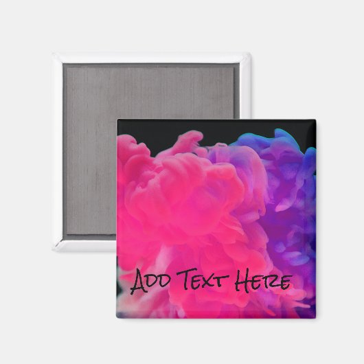 Aimant Fumée numérique rose et violet (Recto/Verso)