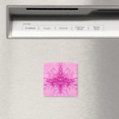Aimant FUMÉE ROSE - Art fractal moderne et abstrait - (In Situ (Lave-vaisselle))