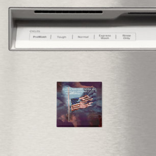 Aimant Fumée tombée mais pas oubliée et drapeau déchiré