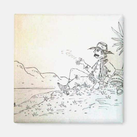 Aimant fumeur Cowboy (Devant)