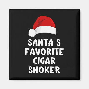 Aimant Fumeur de cigare préféré du Père Noël de Noël Ciga