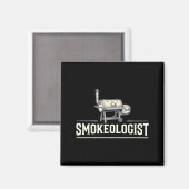 Aimant Fumeur - Pitmaster Drôle De Barbecue Fumeur Grilla (Recto/Verso)