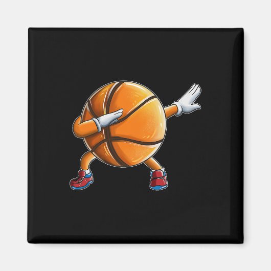 Aimant Fun Basketball fait Dab Basketball Joueur enfants (Devant)