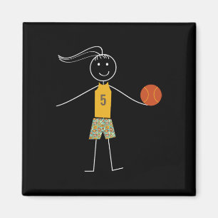 Aimant Fun Basketball Filles Joueur De Basketball