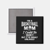 Aimant Fun Basketball Maman Merch - Unique Cute Moms Desi (Recto/Verso)