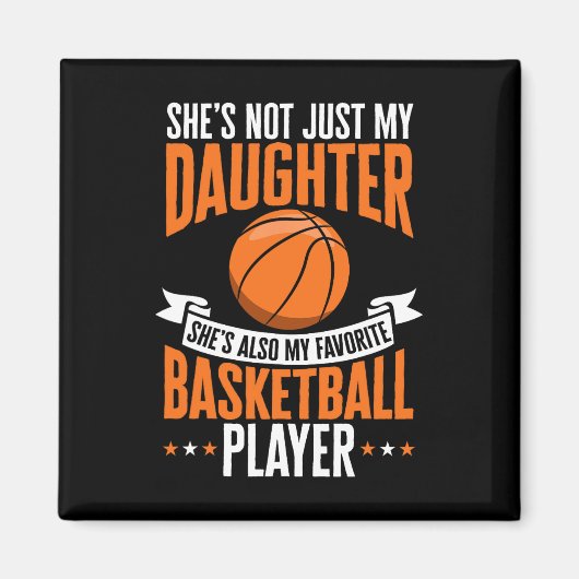 Aimant Fun Basketball Parent She's My Favorite Basketball (Devant)
