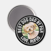 Aimant Fun Best Chien Papa Par Photo (Recto/Verso)