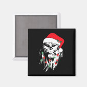 Aimant Fun Bigfoot visage Santa Hat mignon Noël Noël (Recto/Verso)
