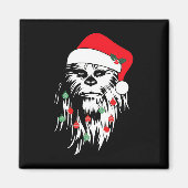 Aimant Fun Bigfoot visage Santa Hat mignon Noël Noël (Devant)
