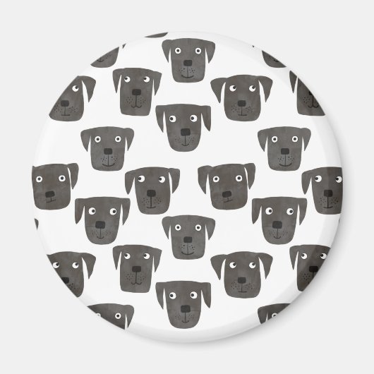 Aimant Fun Black Labrador Retriever Chien (Devant)