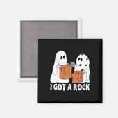 Aimant Fun Boo Ghost Effrayant J'Ai Une Halloween Rock (Recto/Verso)