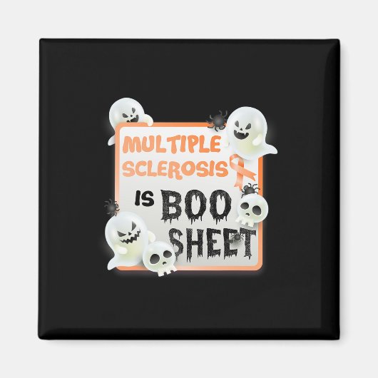 Aimant Fun Boo Halloween Ghost Ms Multiple Sclerose (Devant)