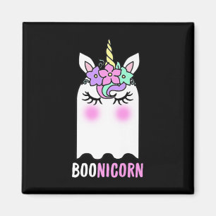 Aimant Fun Boonicorn Gift Ghost Unicorn Boo Retro Hallowe