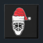 Aimant Fun Christmas Hockey Goalie Masque Santa Hat Xmas<br><div class="desc">Amusants Noël Hockey Goalie Masque Santa Hat Xmas Cadeau</div>