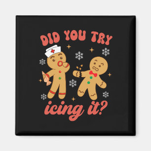 Aimant Fun Christmas Nurse Gingerbread Homme Avez-Vous Es