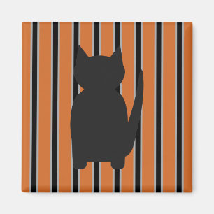 Aimant Fun et Fun Halloween Noir Silhouette Chats