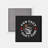 Aimant Fun Fact I Dont Care Funny Skeleton Sarcastique (s (Recto/Verso)