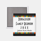 Aimant Fun Festif Famille Réunion Keepsaké Souvenir Cadea (Recto/Verso)