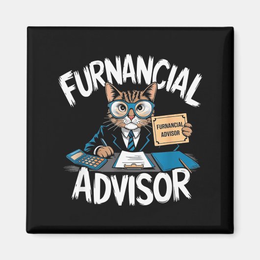 Aimant Fun Financial Planner Gift Funny Retirement Adviso (Devant)