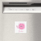 Aimant Fun Girly Rose Fluffy Cute Cartoon Saint ou Sinner (In Situ (Lave-vaisselle))