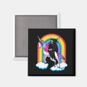 Aimant Fun Grim Reaper Monter Une Unicorne Décès Unicorn  (Recto/Verso)