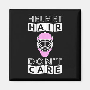 Aimant Fun Hockey Femmes Casque rose Goalie Mask Cadeau T