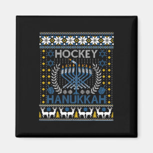 Aimant Fun Hockey Menorah Hanoukka Festival juif Vacances