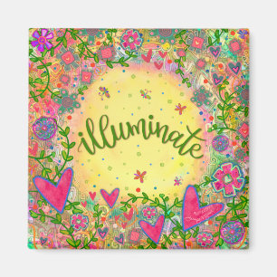 Aimant Fun Illuminer Joli Floral Modernité Inspirivity