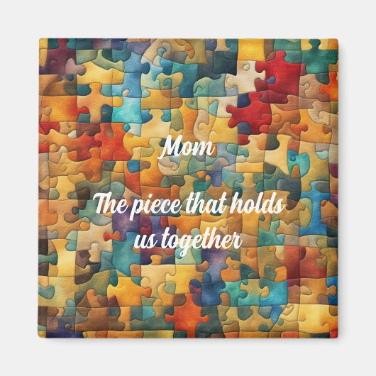 Aimant Fun Jigsaw thème éditable (Devant)