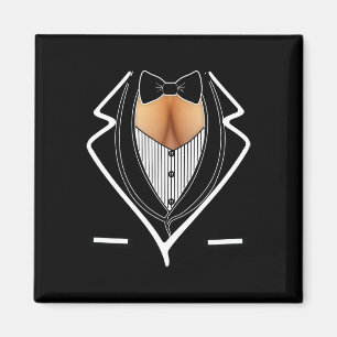 Aimant Fun Ladies Cleavage Tuxedo Party Mardi Gras Tailga