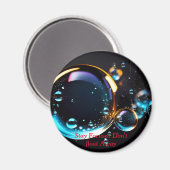 Aimant Fun mignon Bubble Wonderland (Recto/Verso)