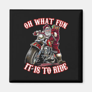 Aimant Fun Motorcycle Biker Grand-père Père Noël Rider No
