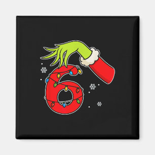 Aimant Fun numéro 6 Noël 67 Six Sept Meme Xmas Hommes