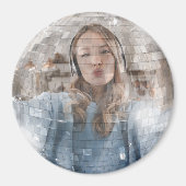 Aimant Fun Personnalisé Selfie Disco Ball (Devant)