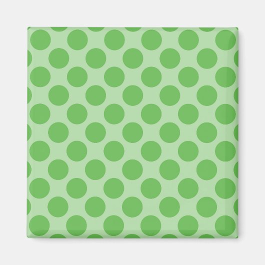 Aimant Fun Pois vert mignon Motif sur vert (Devant)
