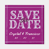 Aimant Fun Purple Enregistrer La Date (Devant)