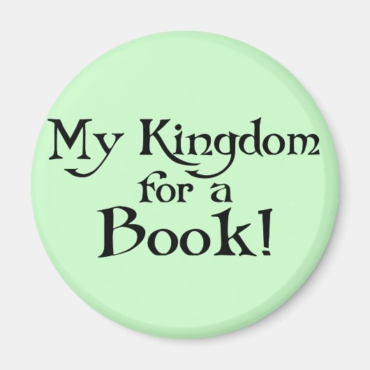 Aimant Fun Shakespeare Mon Royaume pour un cadeau de livr (Devant)