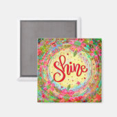 Aimant Fun Shine Floral Whimsical Inspirationnel (Recto/Verso)