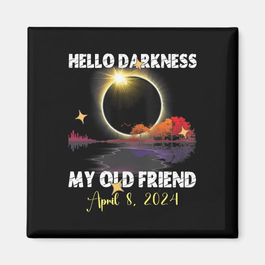 Aimant Fun Solare Eclipse 2024 Pour Le Avril 8 2024 Solar (Devant)