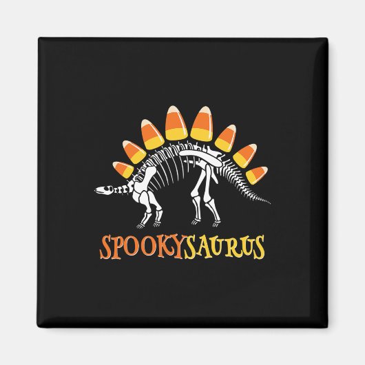 Aimant Fun Spookysaurus Candy Corn Dinosaur Halloween Tod (Devant)