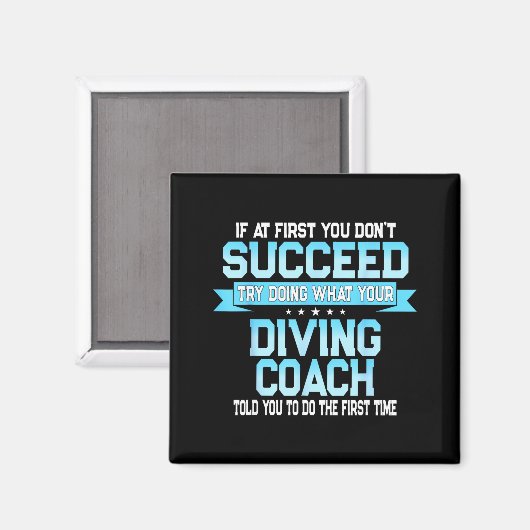 Aimant Fun Srt Coach Meme - Funny Diving Saying  (Recto/Verso)