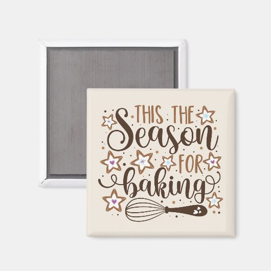 Aimant Fun 'Tis Season for Baking Design (Recto/Verso)