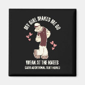 Aimant Fun Valentines Day POPEYE Faible à genoux (Devant)