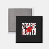 Aimant Fun Zombie Hunter Design Pour Garçons Filles Hallo (Recto/Verso)