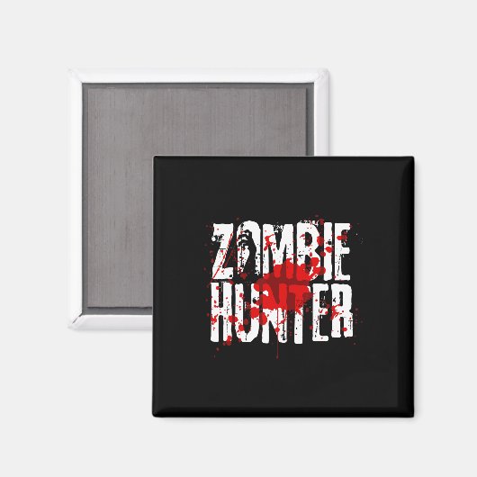 Aimant Fun Zombie Hunter Design Pour Garçons Filles Hallo (Recto/Verso)